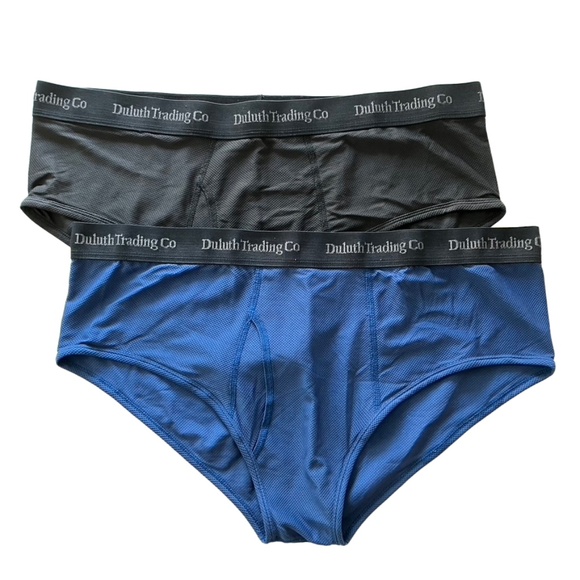 2 Pairs of Duluth Trading Buck Naked Briefs Mens Size 2XL (44-46), Black & Blue - Picture 1 of 10